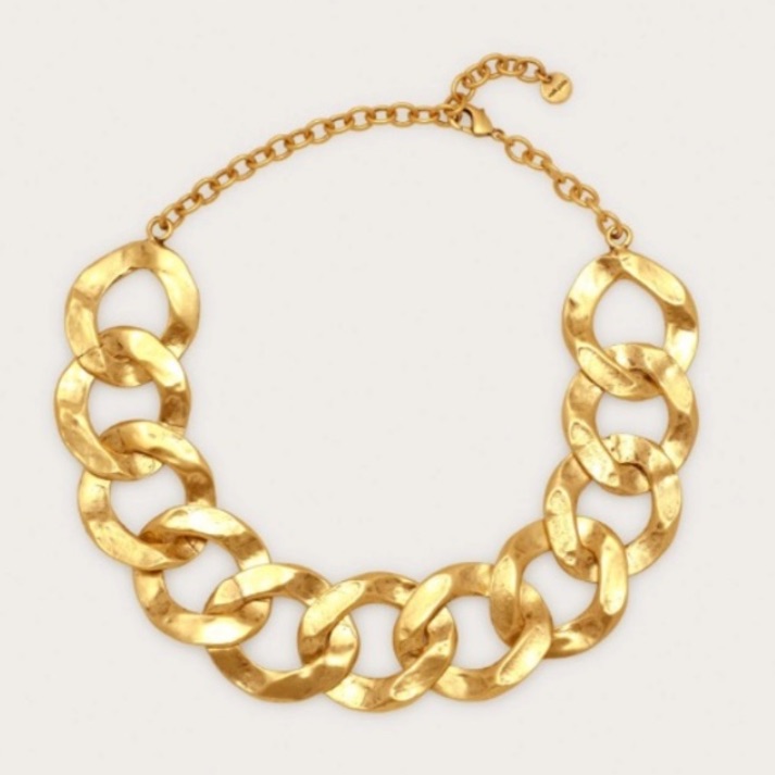 Cult Gaia Dulce Hammered Metal Choker Necklace 255$